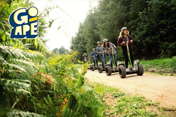 Group of People on a Forest Segway Experience at Go Ape in the Lake District