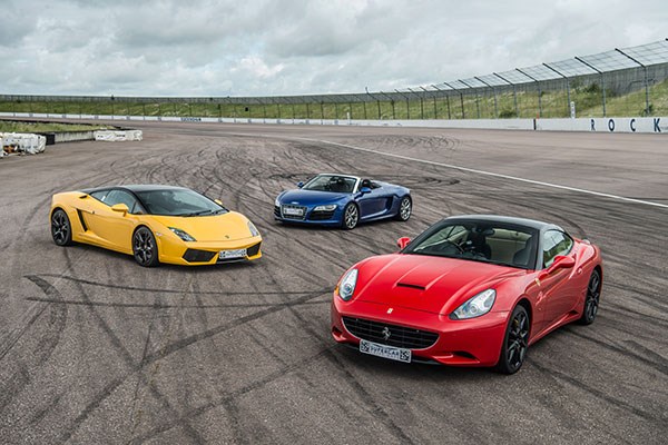 Triple Supercar Driving Blast with High Speed Passenger Ride