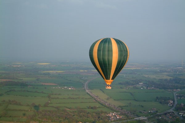 Hot air balloon ride over Yorkshire
