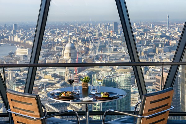 Two Course Dinner for Two at Searcys at The Gherkin Two Course Dinner for Two at Searcys at The Gherkin