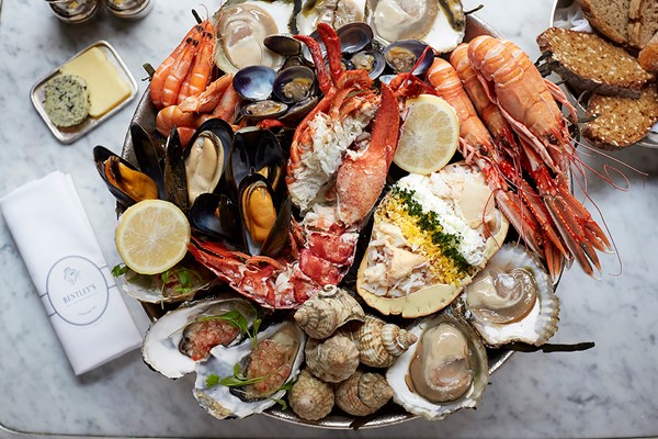 Royal Seafood Sharing Platter with a Glass of Champagne for Two at Bentley's Oyster Bar & Grill