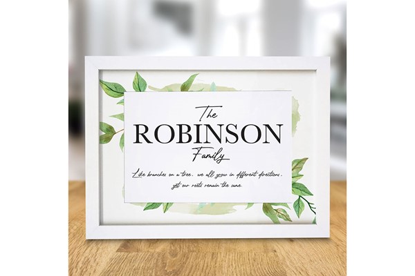 Personalised Family Tree A4 Framed Print Personalised Family Tree A4 Framed Print