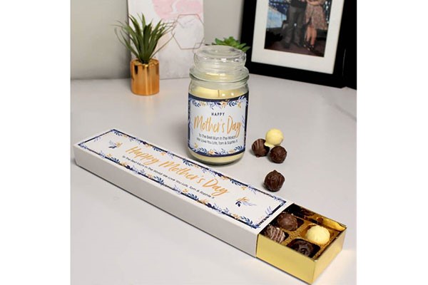 Like a Mum to Me Candle Jar and Truffles with Personalisation Like a Mum to Me Candle Jar and Truffles with Personalisation