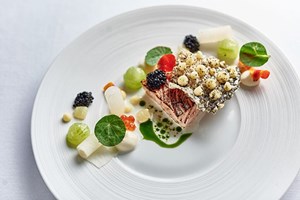 Three Course Meal with Wine for Two at L’Ortolan