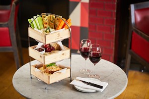 Cheese Lovers Afternoon Tea with Wine for Two at Cafe Rouge