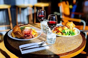 Three Course Meal with Wine for Two at The Old Cock Inn