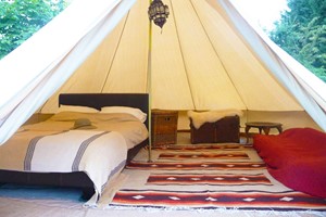 One Night Stay in Bell Tent for Two at Woodland Escape