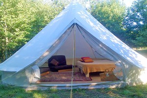 One Night Glamping Stay with a Hot Tub and Fizz for Two in Dome, Yurt or Bell Tent