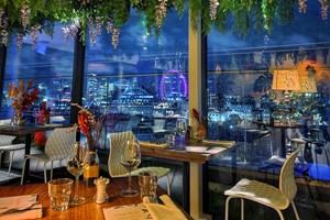 Sharing Board and Bottle of House Wine for Two at Garden Rooftop