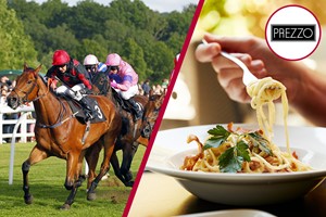 Lingfield Raceday and Three Course Meal with Wine for Two at Prezzo