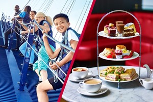 Up at the O2 Climb and Afternoon Tea at Cafe Rouge for Two