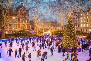 Christmas Ice Skating for a Family of Four at the Natural History Museum Ice Rink