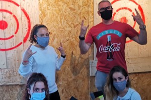 Axe Throwing for Four at Axe Heads