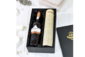 Graham's LBV Port and Newspaper in a Luxury Gift Box