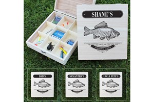 Personalised Fishing Gear Wooden Box