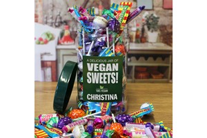 Vegan Personalised Sweet Jar