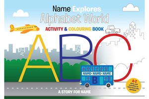 Personalised Alphabet World Colouring Book