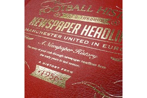 Personalised Manchester United in Europe Football Newspaper Book