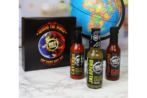 Hot-Headz Around the World Hot Sauce Personalised Gift Set