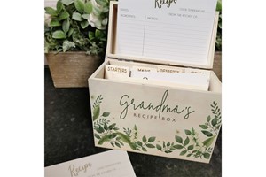 Personalised Floral Recipe Box