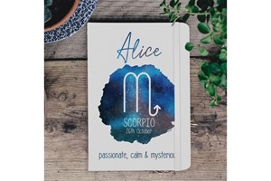 Horoscope Personalised A5 White Notebook