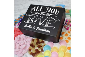 Personalised All You Need Is Love Deluxe Sweet Box