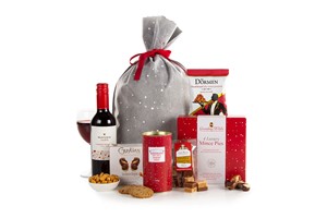 Snowy Christmas Sack Food and Wine Selection