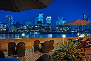 3 Course Meal with Bottle of Wine for Two at Hilton London Docklands Riverside