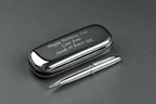 Silver Plated Pen and Engraved Box