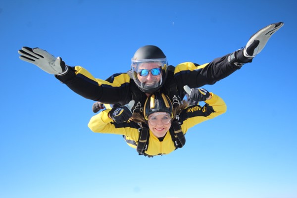 A parachute landing fall