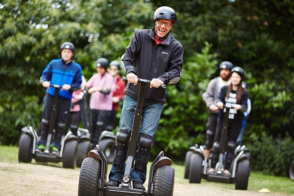 Person having fun on a segway