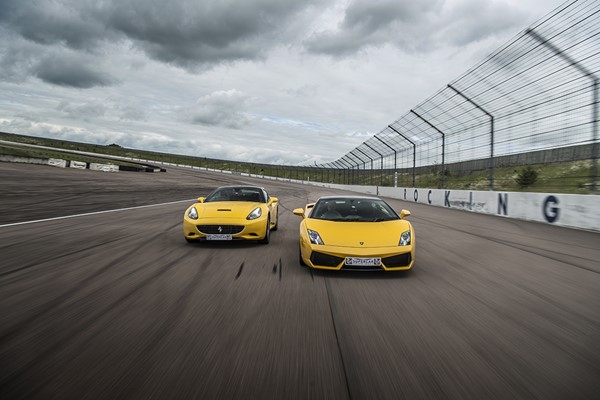 Double Supercar Driving Blast with High Speed Passenger Ride