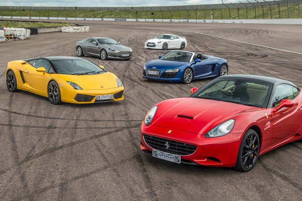 Five Supercar Thrill with High Speed Passenger Ride