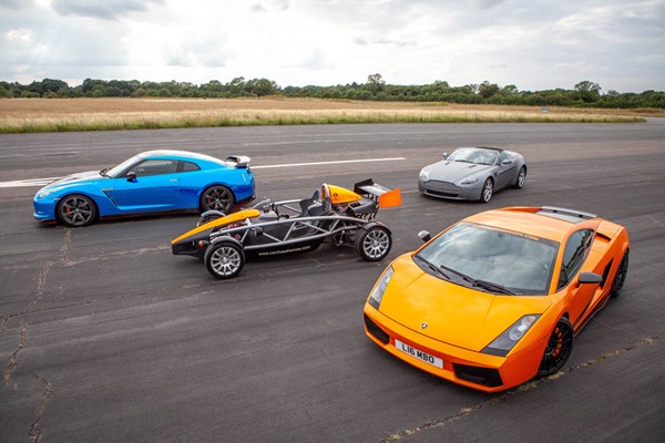 Four Supercar Driving Blast with High Speed Passen...