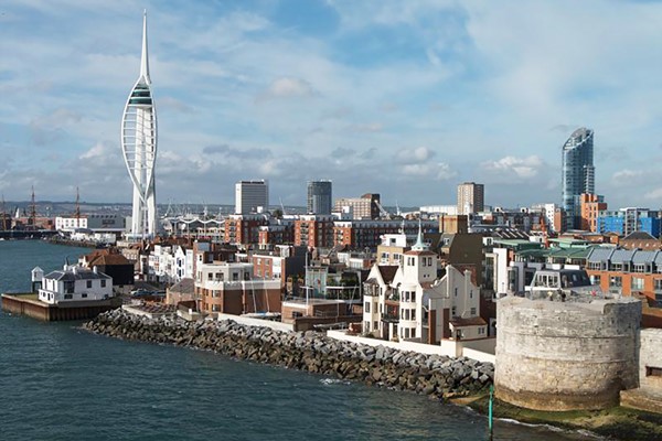 30 Minute Towers, Tall Ships and Portsmouth City Helicopter Experience for Two