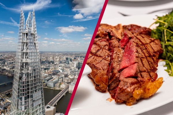The View from The Shard and Three Course Meal at Marco Pierre White London Steakhouse