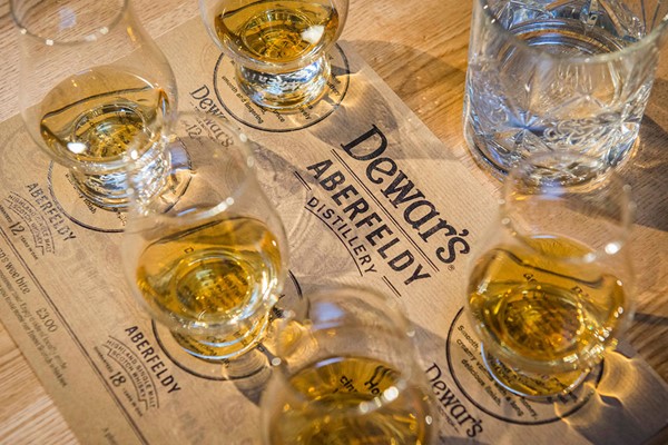 Tour and Cask Whisky Tasting for Two at Dewar’s Aberfeldy Distillery