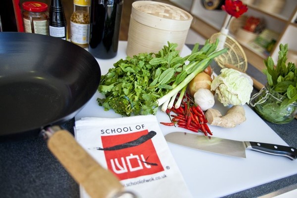 Asian and Oriental Cookery Class for Two at The School of Wok