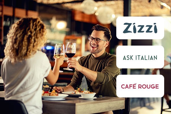 Dining at Zizzi, ASK Italian or Cafe Rouge