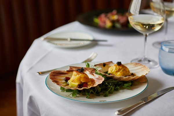 Three Course Pre Theatre Meal for Two with a Glass of Champagne at The English Grill