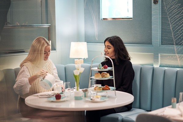 Champagne Afternoon Tea for Two at The Tiffany Blue Box Cafe at Harrods