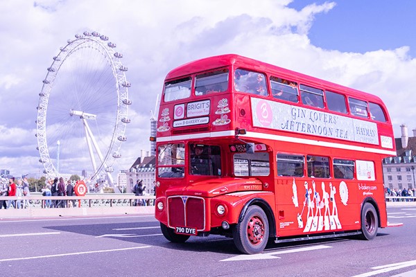 Buy B Bakery Gin Afternoon Tea London Bus Tour for Two Buy B Bakery Gin Afternoon Tea London Bus Tour for Two