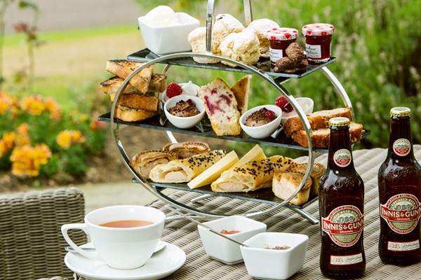gentleman's afternoon tea for two at dalmahoy hotel and