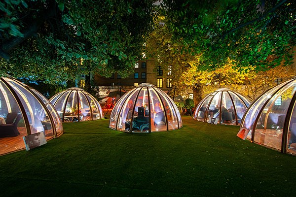 Champagne Afternoon Tea for Two in The Domes at London Secret Garden