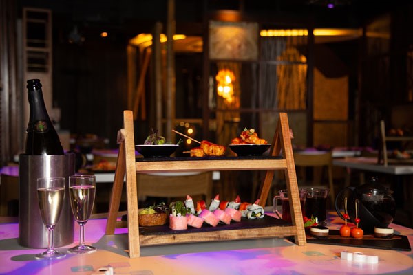 Vegetarian Sushi and Asian Tapas Afternoon Tea with Bottomless Bubbles for Two at Inamo