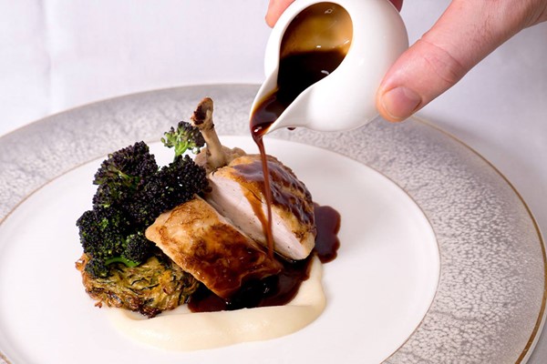 Three Course Sunday Lunch with a Glass of Wine for Two at The Lowry Hotel