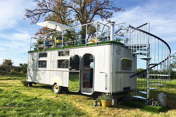 Two Night Glamping Break in The Warwick Knight Caravan, Gloucestershire 