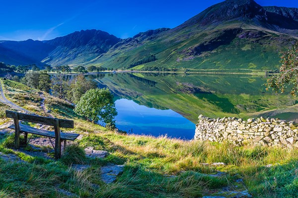 Reflection of the Green Valley on the Lake