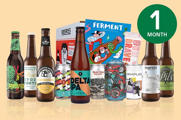 One Month Ten Pack of Beer Subscription to Beer52 for One 