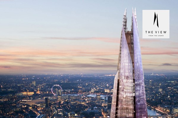 The View from The Shard with Champagne for One picture